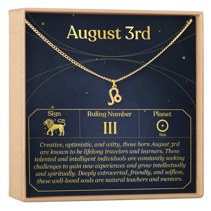 August 3rd Leo Necklace by Dear Ava