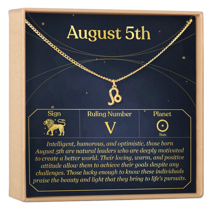 August 5th Leo Necklace by Dear Ava
