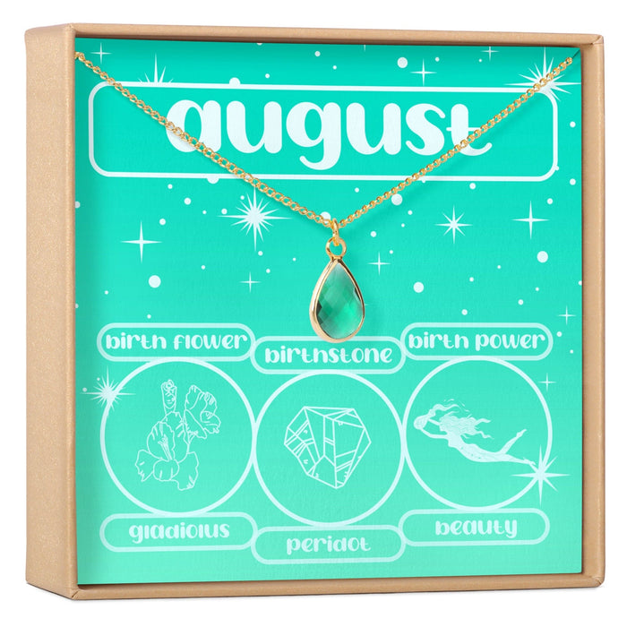 August Birthday Gemstone Necklace by Dear Ava
