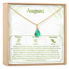 August Birthday Peridot Birthstone Necklace