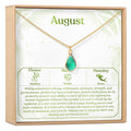 August Birthday Peridot Birthstone Necklace by Dear Ava