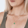 August Birthstone / Peridot Crystal Charm Necklace by Dear Ava