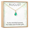 August Birthstone / Peridot Crystal Charm Necklace
