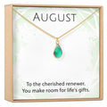 August Birthstone / Peridot Crystal Charm Necklace by Dear Ava