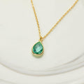 August Birthstone / Peridot Crystal Charm Necklace by Dear Ava