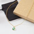 August Birthstone / Peridot Crystal Charm Necklace by Dear Ava