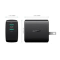 Aukey AMP Wall Charger Dual Port 4.8A USB Charger by DailySale