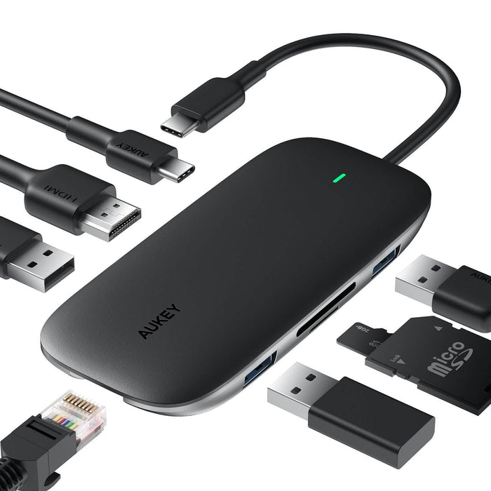 AUKEY CBC71 8 in 1 USB C Hub with Ethernet Port by DailySale