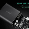 Aukey USB Wall Charger, Dual Port, USB-C 46W Power Delivery (Refurbished) by DailySale