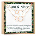 Aunt-Niece Christmas Double Circles Necklace Set by Dear Ava