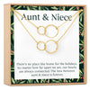 Aunt-Niece Christmas  Double Circles Necklace Set