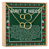 Aunt-Niece Christmas  Double Circles Necklace Set
