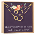 Aunt-Niece Double Circles Necklace Set by Dear Ava