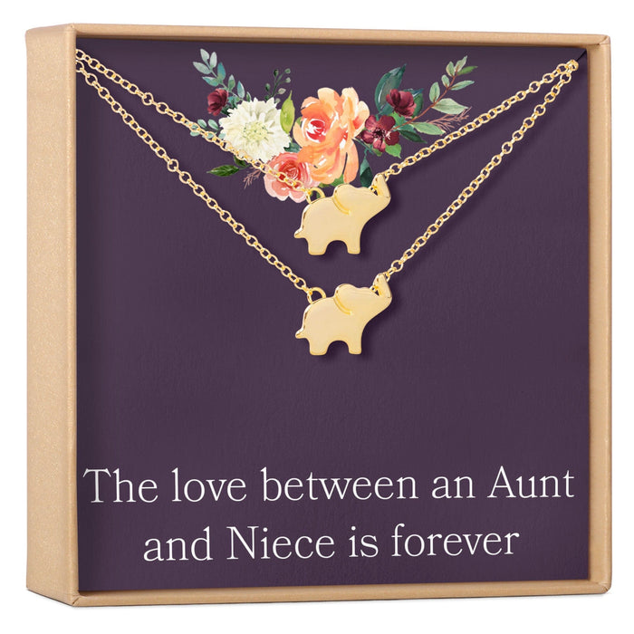 Aunt-Niece Elephant Necklace Set by Dear Ava
