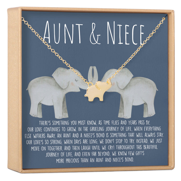 Aunt-Niece Elephant Pendant Necklace by Dear Ava