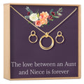 Aunt-Niece Linked Circles Earring and Necklace Jewelry Set by Dear Ava