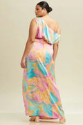 Aura Off Shoulder Maxi Dress - Plus Size by Fasheabe
