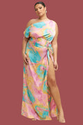 Aura Off Shoulder Maxi Dress - Plus Size by Fasheabe