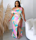 Aura Off Shoulder Maxi Dress - Plus Size by Fasheabe