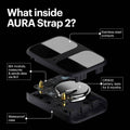 AURA Strap 2 Compatible w Apple Watch (45/49 mm (44/42mm), Coal Black) (Refurbished) by DailySale
