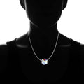 Aurora Borealis Crystal Cube Necklace Made with Swarovski Crystal by DailySale