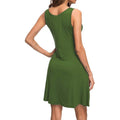 Women Summer Casual T Shirt Dresses Beach Cover up Plain Pleated Tank Dress by DailySale