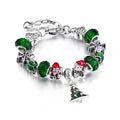 Austrian Crystal Christmas Charm Bracelet by DailySale