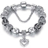 Austrian Crystal Heart Charm Bracelet