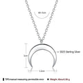 Authentic 925 Sterling Silver Simple Moon Shape Necklace by DailySale