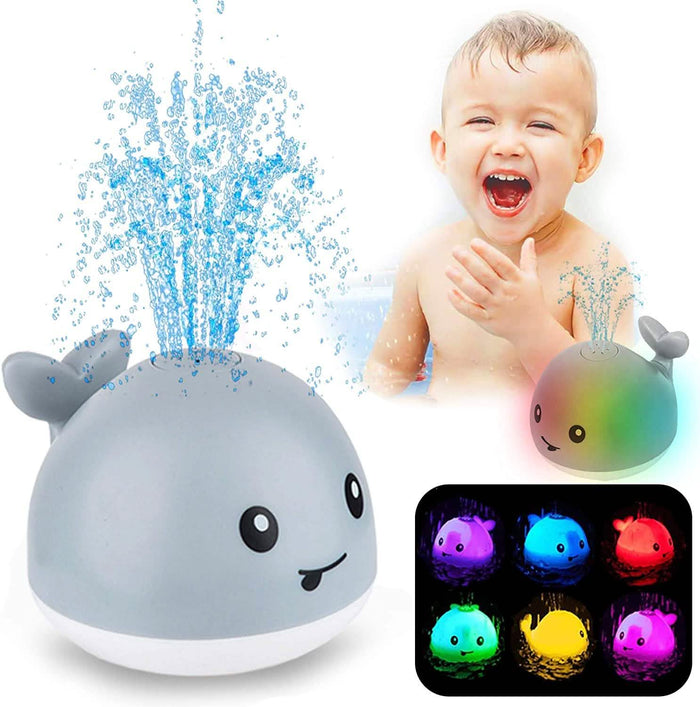 Auto Spray Water Whale Toy With Seven Kinds Of Flashing Light For Toddlers by DailySale