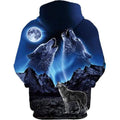 Autumn and Winter 3D Printed Wolf Sweatshirt Hoodie by DailySale