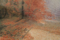 Autumn Authentic Tapestry Throw Blanket - Decorative Orange Fall Leaves Forest Woven Stitched Design - 50" x 60" by DaDalogy Bedding Collection