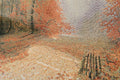 Autumn Authentic Tapestry Throw Blanket - Decorative Orange Fall Leaves Forest Woven Stitched Design - 50" x 60" by DaDalogy Bedding Collection