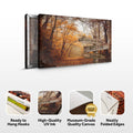 Autumn Road Couple Name Sign by Tailored Canvases