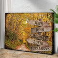 Autumn Road Family Name Sign by Tailored Canvases