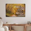 Autumn Road Family Name Sign by Tailored Canvases