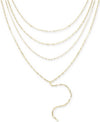 Inc International Concepts Gold-Tone Shimmer Chain Multi-Row Necklace, 16 + 3""