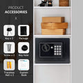 Fireproof Digital Home Safe with Keypad, Sensor Light & Money Bag-Silver by DailySale