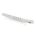 14k White Gold Slim Curved Diamond Wedding Ring (1/10 cttw) by Bids.com