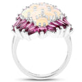 8.37 Carat Genuine Opal & Rhodolite .925 Sterling Silver Ring by Bids.com