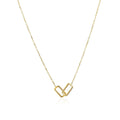 14k Yellow Gold Necklace with Interlocking Petite Rectangles by Bids.com