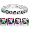 Genuine Rainbow Quartz Bracelet by Fine Color Jewels