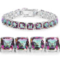 48.93 Carat Genuine Rainbow Quartz .925 Sterling Silver Bracelet by Bids.com