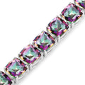 Genuine Rainbow Quartz Bracelet by Fine Color Jewels