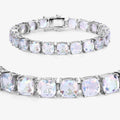 Genuine Opal Rainbow Quartz Tennis Bracelet by Fine Color Jewels