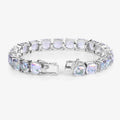 Genuine Opal Rainbow Quartz Tennis Bracelet by Fine Color Jewels