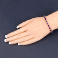 Genuine Purple Amethyst Tennis Bracelet Silver by Fine Color Jewels