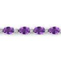 7.98 Carat Genuine Amethyst .925 Sterling Silver Bracelet by Bids.com