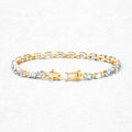Silver Blue Topaz Bracelet by Fine Color Jewels