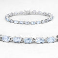 Natural Blue Topaz Bracelet by Fine Color Jewels